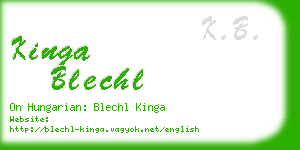 kinga blechl business card